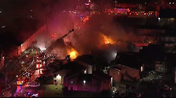 It took around 70 Dallas firefighters a few hours to extinguish the fire at a two-story apartment building early Monday.