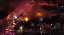 It took around 70 Dallas firefighters a few hours to extinguish the fire at a two-story apartment building early Monday.
