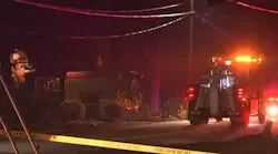 Three Dekalb County, GA, firefighters were hospitalized following an apparatus crash Monday night.