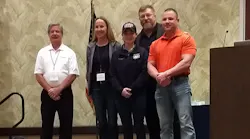 Winners of the 2019 Safety Forum Scholarship: (L to R) Don Cox, Jeanette Kehoe, Lindsay Judah, Dave Dodson, Travis Williams.