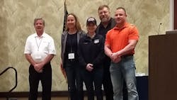 Winners of the 2019 Safety Forum Scholarship: (L to R) Don Cox, Jeanette Kehoe, Lindsay Judah, Dave Dodson, Travis Williams.