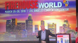 Detroit Deputy Fire Commissioner Dave Fornell speaks to Firehouse World attendees in Los Angeles on Wednesday, March 27, 2019.