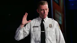 CAL FIRE Deputy Director Mike Mohler speaks to attendees during his Firehouse World big room session 'The Camp Fire: The Fire That Changed California' on Tuesday, March 26, 2019, at the Los Angeles Convention Center.