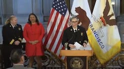 Jeanine Nicholson (right) was appointed as the new chief for the San Francisco Fire Department on Wednesday.