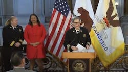 Jeanine Nicholson (right) was appointed as the new chief for the San Francisco Fire Department on Wednesday. Jeanine Nicholson (right) was appointed as the new chief for the San Francisco Fire Department on Wednesday.