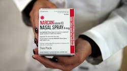 Naloxone nasal spray, sold under the brand name Narcan, is used to counteract the effects of an opioid overdose. Naloxone nasal spray, sold under the brand name Narcan, is used to counteract the effects of an opioid overdose.