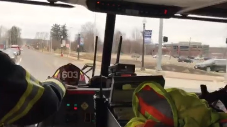 Orville, OH, crews were part of the six fire departments that responded to a commercial fire Friday morning.