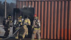 Firefighters attending the Saginaw County, MI, Fire Academy participated in a live fire training exercise Monday. Firefighters attending the Saginaw County, MI, Fire Academy participated in a live fire training exercise Monday.
