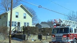 A Waterford, CT, firefighter was hurt after he fell through the floor while battling a basement fire Thursday. A Waterford, CT, firefighter was hurt after he fell through the floor while battling a basement fire Thursday.