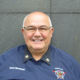 Portage, WI, Fire Chief Clayton Simonson Jr.