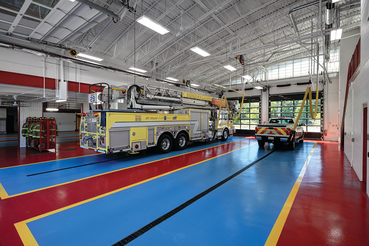 The modern apparatus bay is a clean, unobstructed launching pad for emergency response.