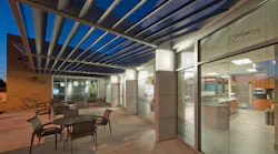 Protected outdoor patios and terraces like that at Germantown Milestone Station 34 in Montgomery County, MD, can provide important breakout space for privacy, decompression, stress reduction and emotional rejuvenation.