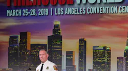 CAL FIRE Director Thom Porter delivers the keynote address during opening ceremonies for Firehouse World on Tuesday, March 26, 2019, at the Los Angeles Convention Center.