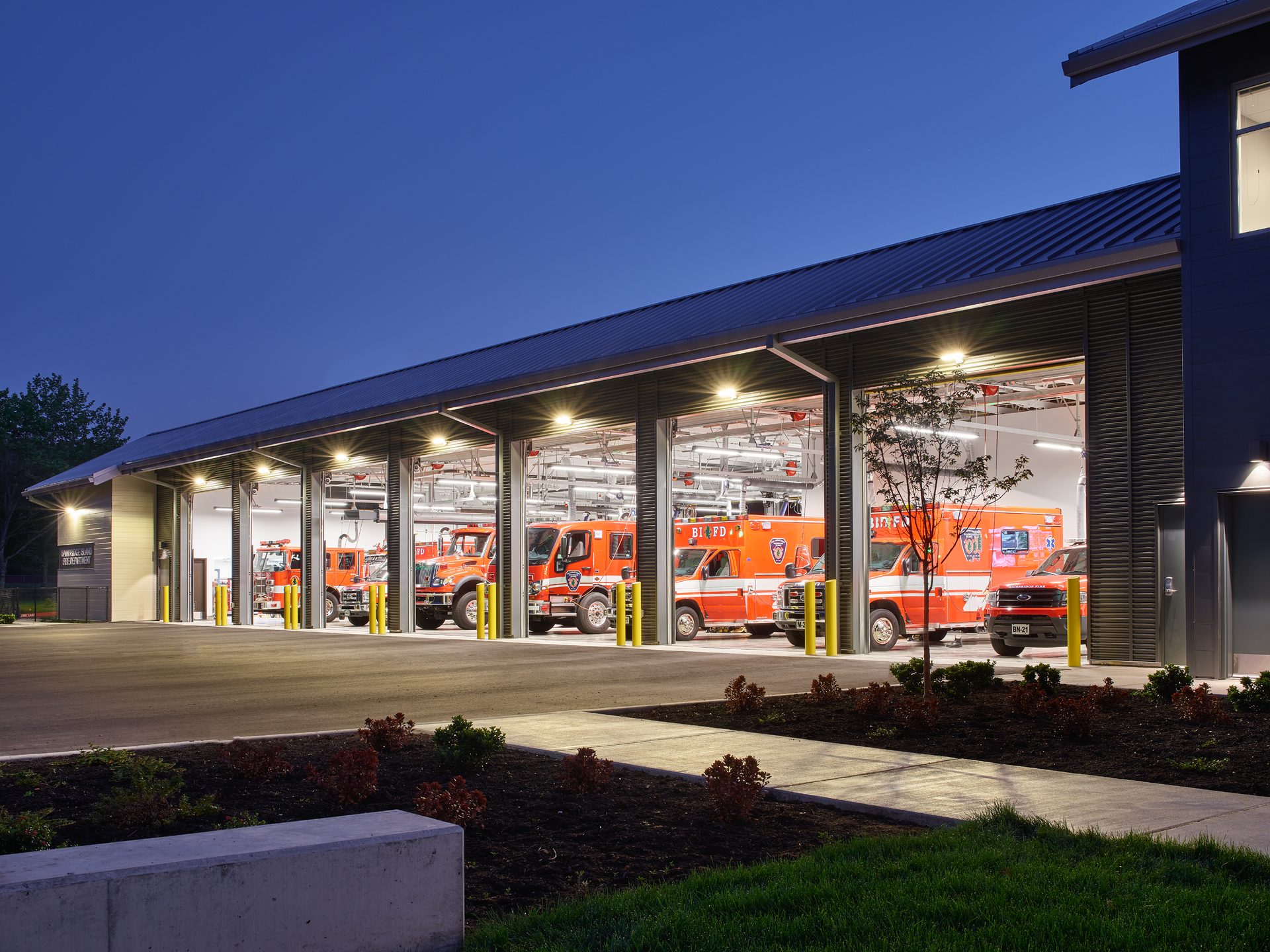Overhead doors are frequently left open to aid in ventilation, cooling or access with the apparatus bay. This reduces security for the staff, equipment, and building.