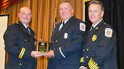 Picture left to right, Tennessee Public Educators Association President Daniel Adams, Kingsport, TN, Fire Department Public Education Officer Barry Brickey and Kingsport, TN, Assistant Chief Jim Everhart.