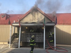 As conditions deteriorated, crews were told to back out of the structure. As conditions deteriorated, crews were told to back out of the structure.