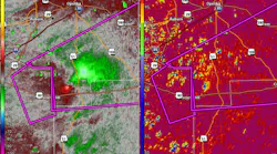 The National Weather Service issued this graphic as a tornado ripped through Lee County, AL, Sunday afternoon.