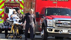 After an ammonia spill Thursday in Beach Park, IL, an injured woman arrives at Vista East Medical Center in Waukegan. After an ammonia spill Thursday in Beach Park, IL, an injured woman arrives at Vista East Medical Center in Waukegan.