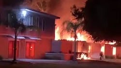 Fire destroyed a Brandon church Thursday night.