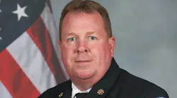 Retiring Lubbock, TX, Fire Chief Lance Phelps.