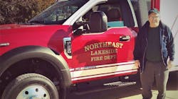 Michael Watkins, a driver and engineer with the Northeast Lakeside, AR, Fire Department. Michael Watkins, a driver and engineer with the Northeast Lakeside, AR, Fire Department.