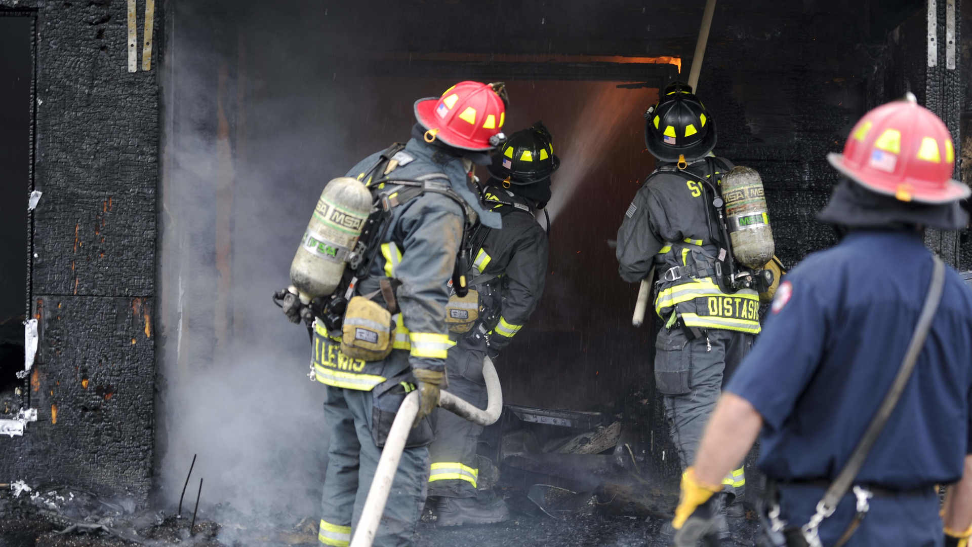 St. Petersburg firefighters work to extinguish a structure fire of a single family home located in 2017 in St. Petersburg.