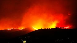 The Woolsey fire burns November 2018 in the hills above Thousand Oaks, CA. The Woolsey fire burns November 2018 in the hills above Thousand Oaks, CA.