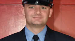 Aric Tegtmeier, whose father, Paul, was an FDNY firefighter who died in the Sept. 11 attacks, graduates from the fire academy Thursday.