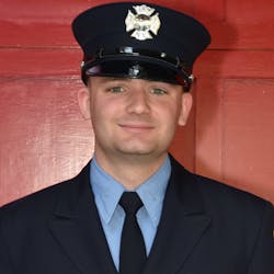 Aric Tegtmeier, whose father, Paul, was an FDNY firefighter who died in the Sept. 11 attacks, graduates from the fire academy Thursday. Aric Tegtmeier, whose father, Paul, was an FDNY firefighter who died in the Sept. 11 attacks, graduates from the fire academy Thursday.