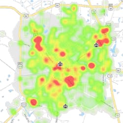 Beaver Lake Heat Map Beaver Lake Heat Map