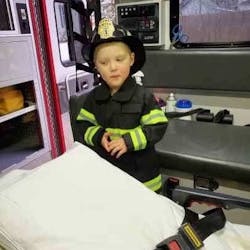 Henry Iselin, a 3-year-old boy with acute lymphoblastic leukemia, was given customize turnout gear by the Keene, NH, firefighters union.