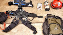 A rope rescue bag with contents similar to the pictured equipment was stolen from a Billings, MT, firefighter's locked personal truck. An air mask and helmet also were taken, but a pair of turnout pants and a coat that were stolen have been recovered.