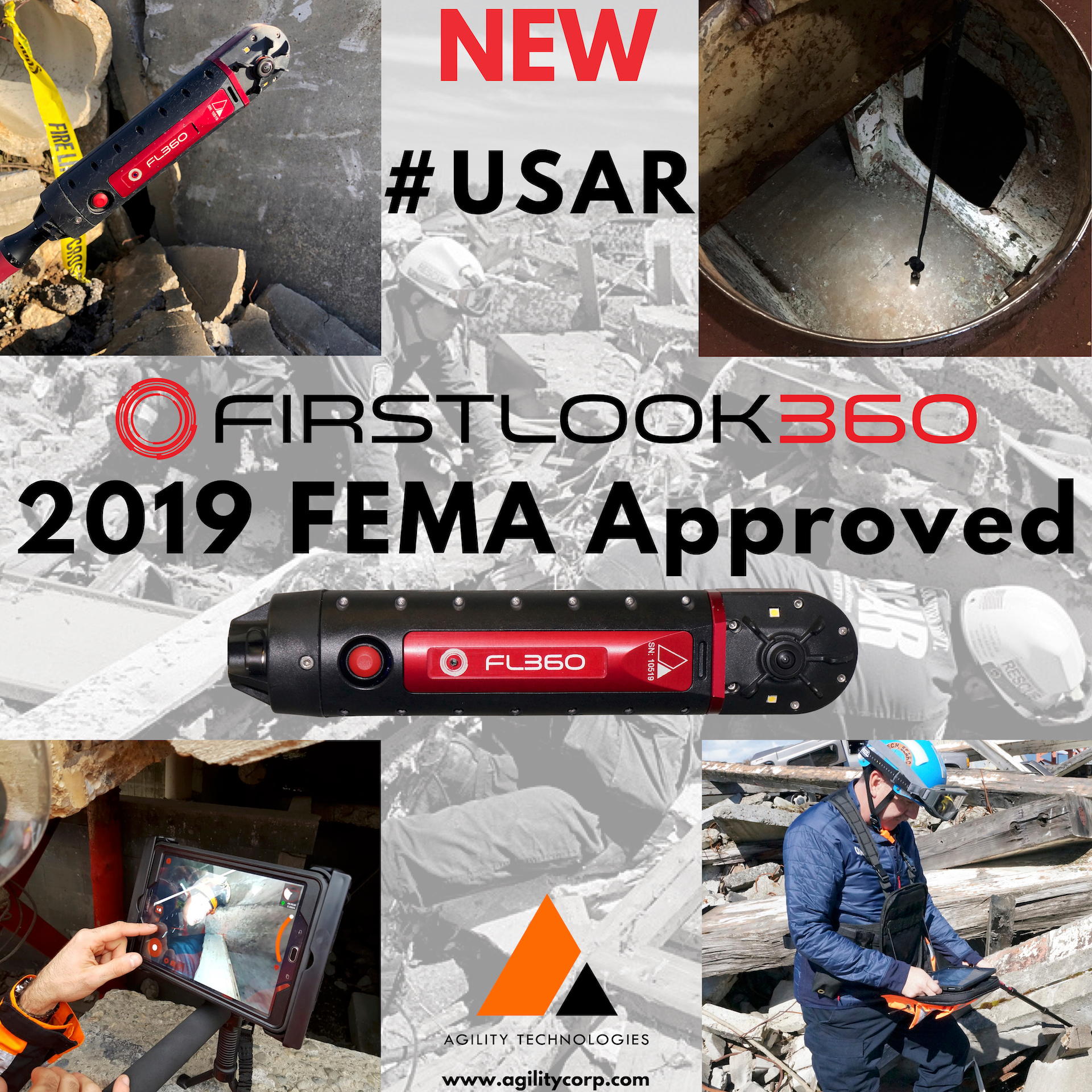 Agility's Rescue Camera Added to the 2019 FEMA Approved USAR Equipment
