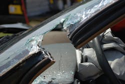 The windshield and roof can remain in place during dash rolling or jacking to save overall operational time—just remember to protect the inside rescuer and the patient. By “chunking” the upper A-pillar, the two cuts create a gap so the fresh cut pillar ends will not bind on each other as the dash and instrument panel are moved. Photos by Ron Moore The windshield and roof can remain in place during dash rolling or jacking to save overall operational time—just remember to protect the inside rescuer and the patient. By “chunking” the upper A-pillar, the two cuts create a gap so the fresh cut pillar ends will not bind on each other as the dash and instrument panel are moved. Photos by Ron Moore