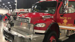 Route 377, KY, Volunteer Fire Department's new apparatus comes with a hybrid engine and 'pump and roll' capabilities, which allows it to be in pump mode to spray water while moving.