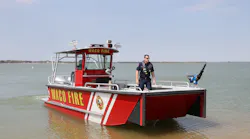 The Waco Fire Department has taken delivery of this 26-foot, custom-built Lake Assault Boats fire and rescue vessel. The new craft provides fire, rescue, and other emergency response services on Lake Waco (a 12-square-mile body of water located within the city limits) and portions of the Brazos River that flows through central Texas.
