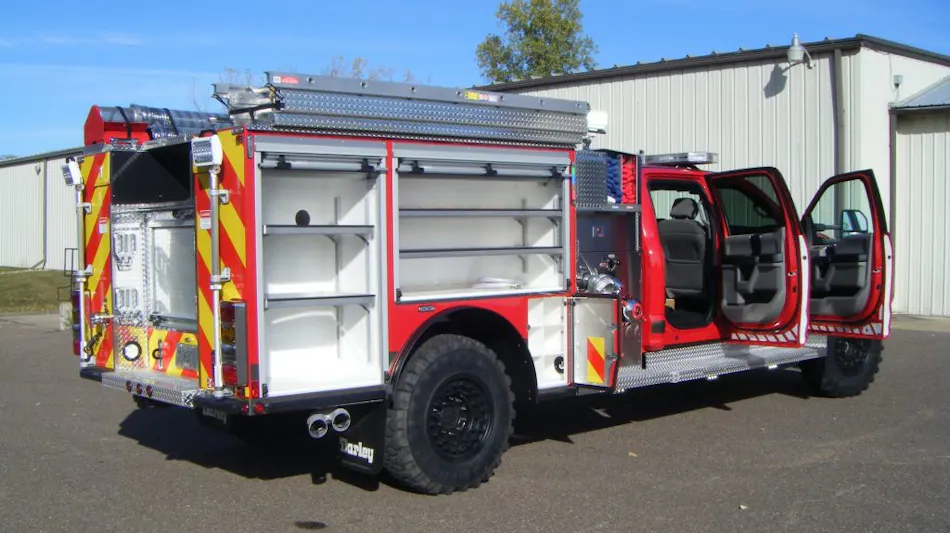 Fire Truck Firefighter Rescue Rig Tool Compartments Design Access ...