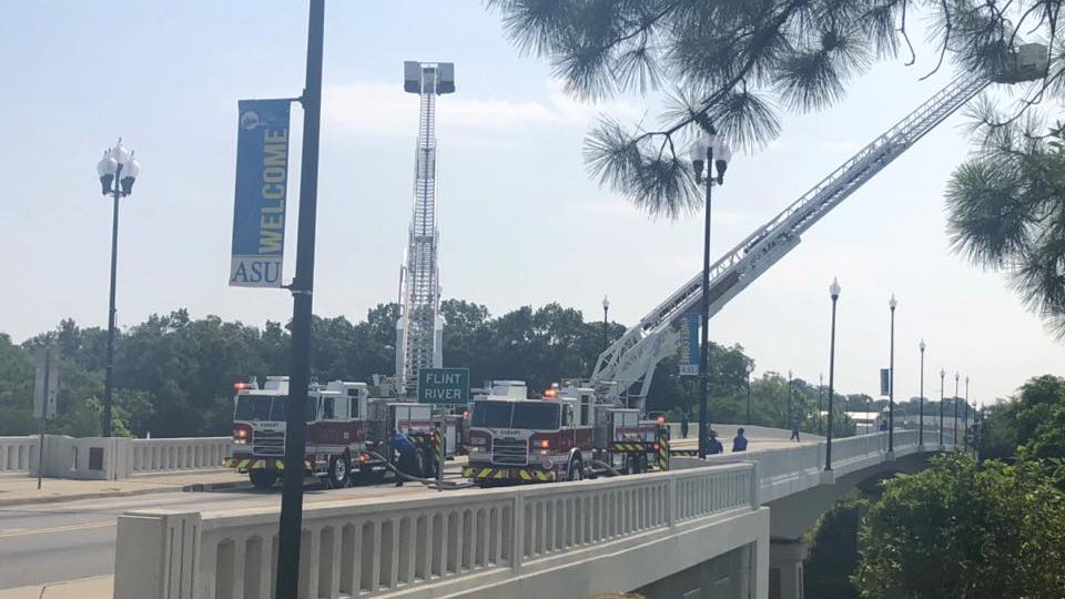Albany, GA, firefighters dedicated the newest additions to the department's fleet, two new 'high-tech' aerials