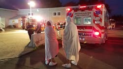 A fire at a chemical plant in Chester, PA, sent 10 firefighters and three employees to the hospital early Friday after they were decontaminated at the scene.