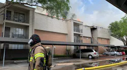 At least one Houston firefighter was taken to the hospital af