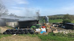 While on vacation, Daniel Byrne watched as firefighters from the Teach Doitean Station of the Kerry Fire and Rescue Service in Ireland worked to contain a farm fire. While on vacation, Daniel Byrne watched as firefighters from the Teach Doitean Station of the Kerry Fire and Rescue Service in Ireland worked to contain a farm fire.
