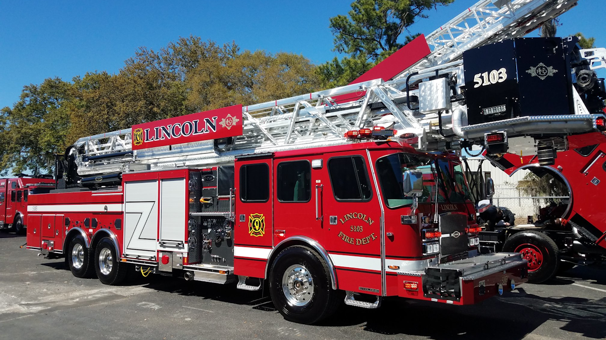 Lincoln City IL Fire Department Firefighters Christen New Apparatus