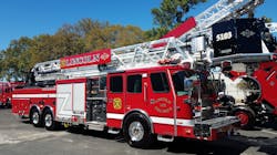 Firefighters with the Lincoln City, IL, Fire Department christened the newest apparatus to join the department's fleet with a ceremony Tuesday. Firefighters with the Lincoln City, IL, Fire Department christened the newest apparatus to join the department's fleet with a ceremony Tuesday.