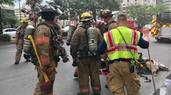 Eighty-two New Orleans firefighters battled a four-alarm fire at a downtown hotel Sunday night.
