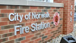 Norwalk Fire Dept Station Sign (oh)