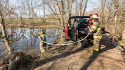 Polaris has a UTV-based apparatus with water drafting capabilities to pull water from an 18-foot vertical lift. Polaris has a UTV-based apparatus with water drafting capabilities to pull water from an 18-foot vertical lift.