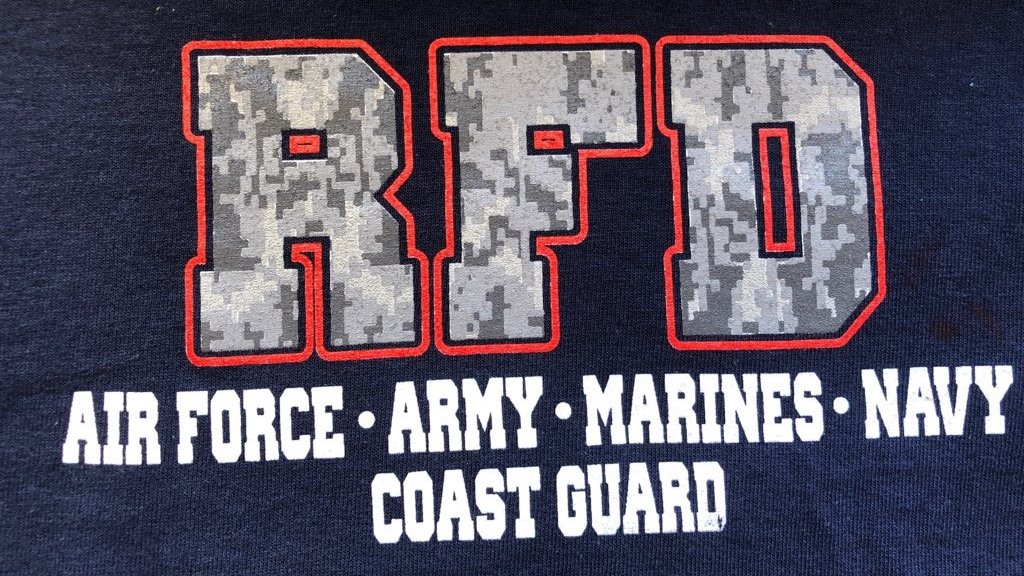 This is the third year the Redlands, CA, Fire Department has created military appreciation T-shirts with different designs each year.