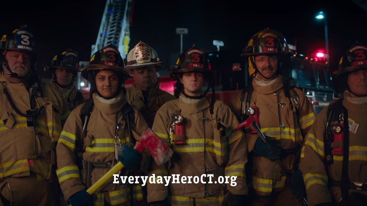 &apos;See You Out There,&apos; a public service announcement that spotlights the shortage of volunteer firefighters in Connecticut, is up for a regional Emmy Award.