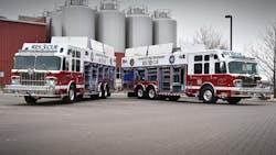 Manufacturers say if a layout works particularly well, departments should consider standardizing it for all similar apparatus, like this pair of SVI Trucks heavy rescues delivered to the Charlotte, NC, Fire Department.