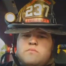 Christopher, IL, firefighter Kody Vanfossan.